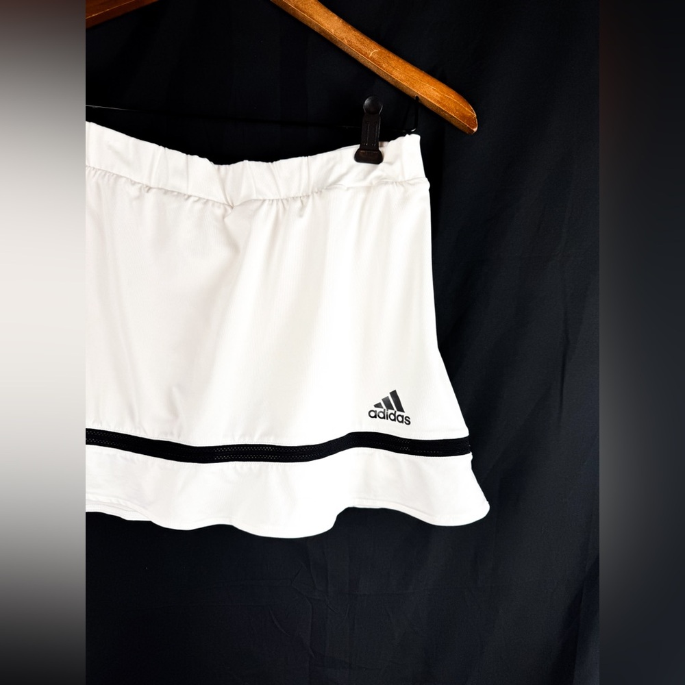 Adidas Climate Skort White Athletic Preppy Tennis Coquette - Picture 2 of 6